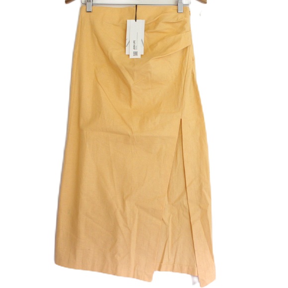 Zara Dresses & Skirts - Zara Linen Open Slit Skirt